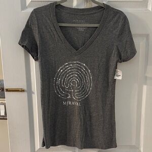 Gray Miraval V-Neck Women's Top